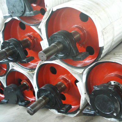 High Wear Resistant Mining Belt Conveyor Rubber Coated Drum 