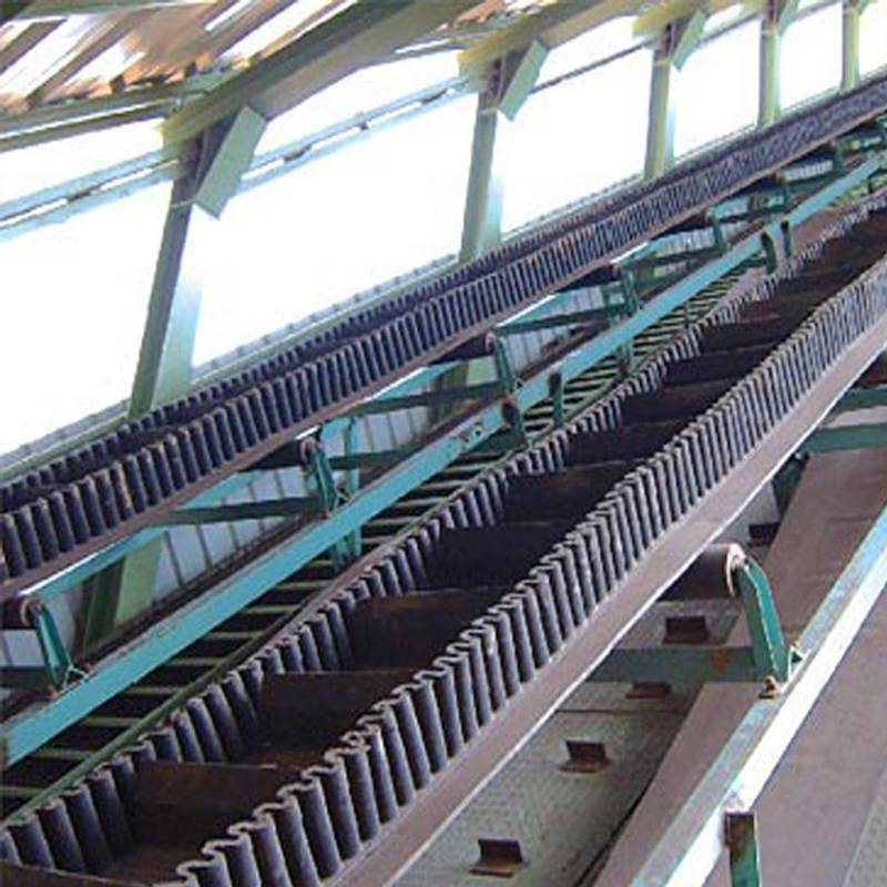 Wood Chip Skirt Vertical Rubber Belt Conveyor